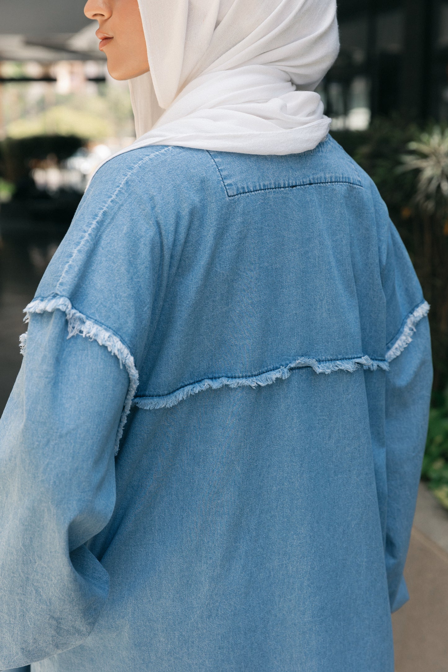Daring Denim Cardigan - Light blue