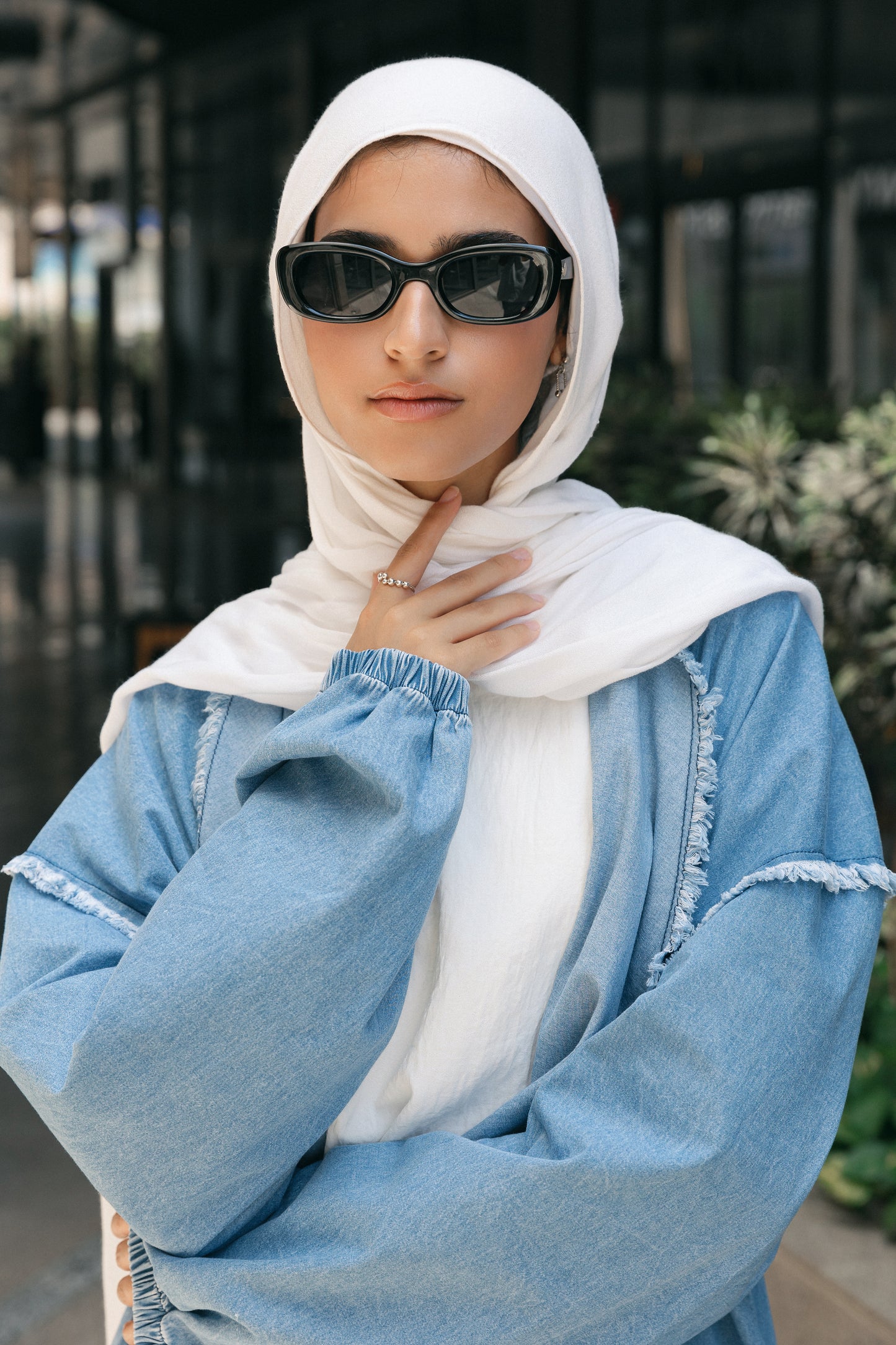 Daring Denim Cardigan - Light blue