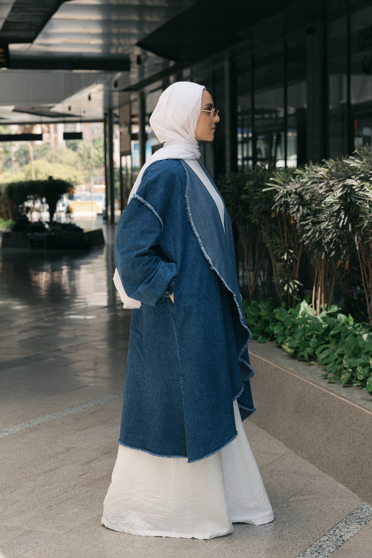 Daring Denim Cardigan - Medium Blue