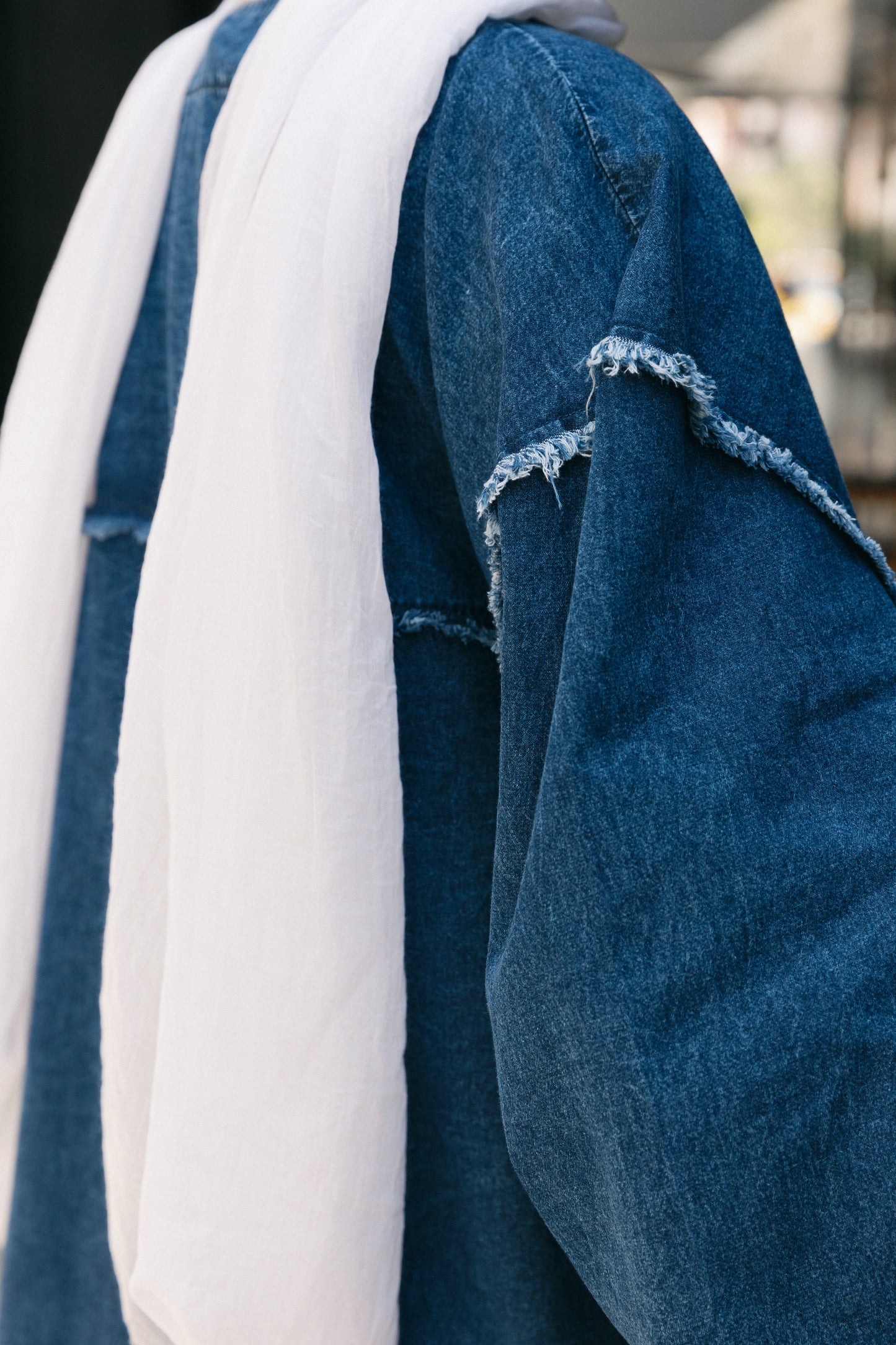 Daring Denim Cardigan - Medium Blue