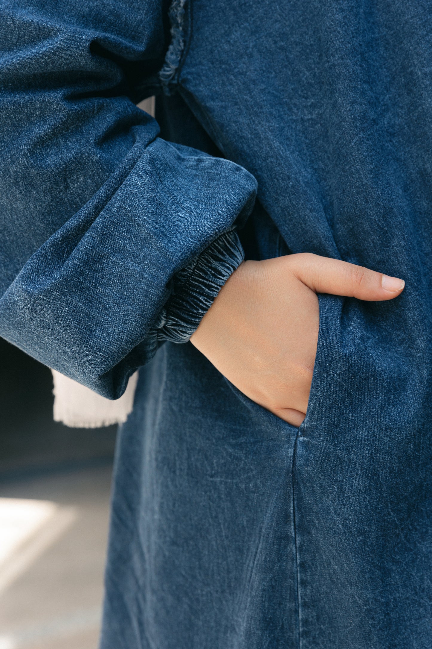 Daring Denim Cardigan - Medium Blue