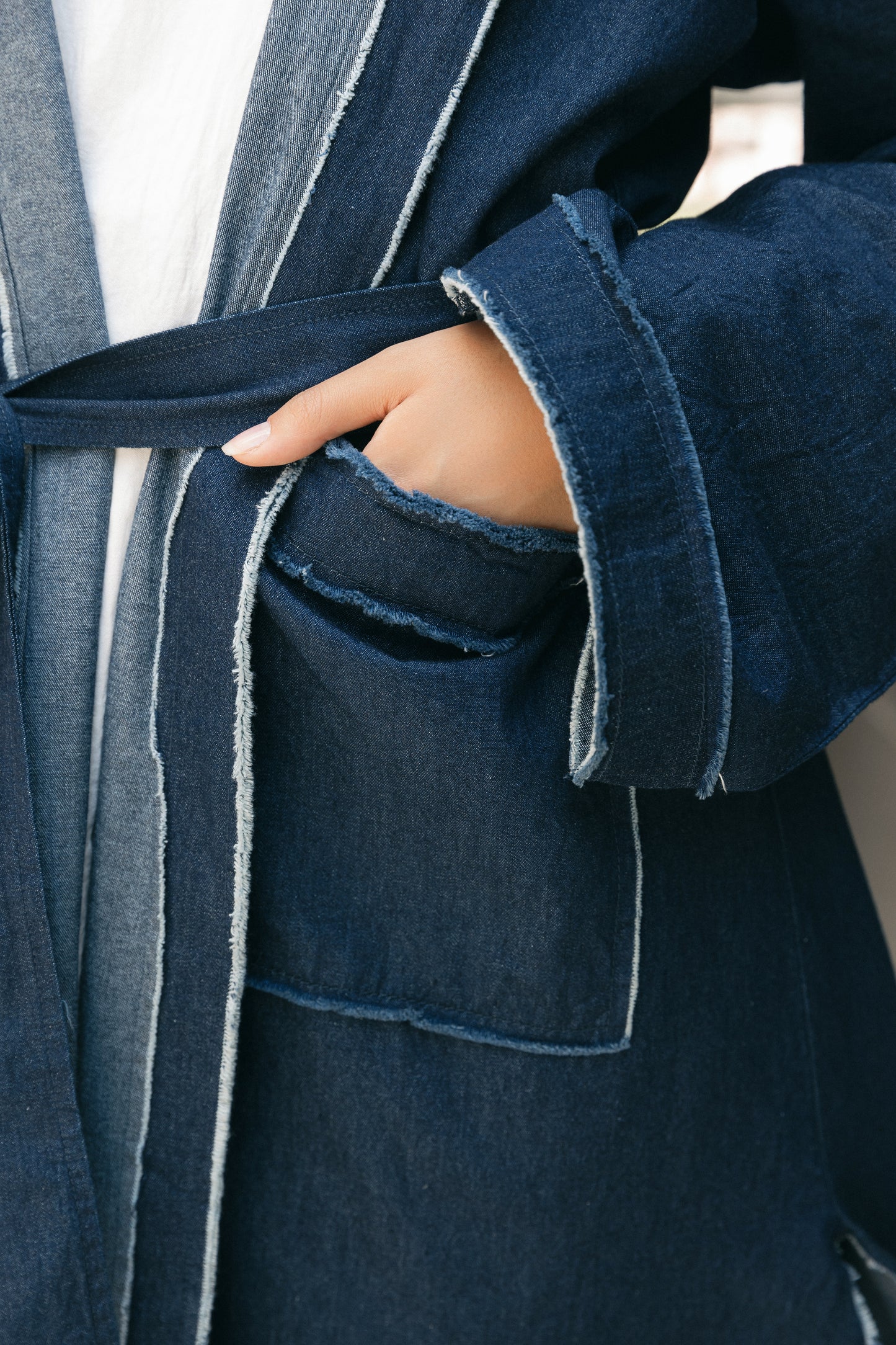 The Unfinished Edit* Denim Cardigan