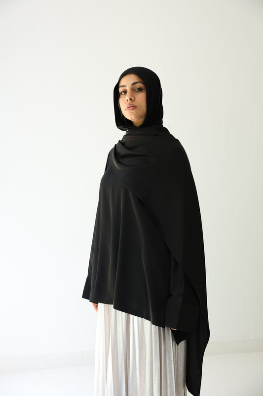Silk Drape Top - Black
