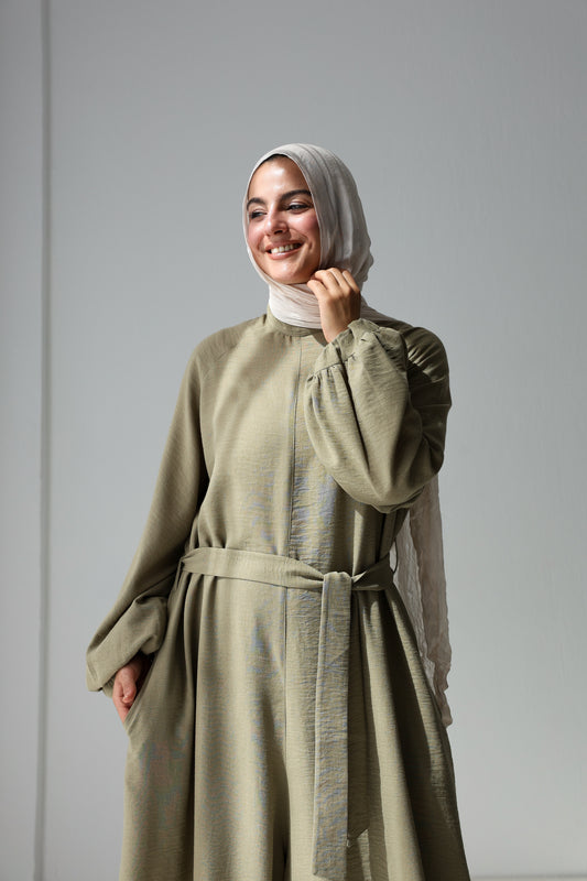 Linea Linen Jumpsuit - Olive