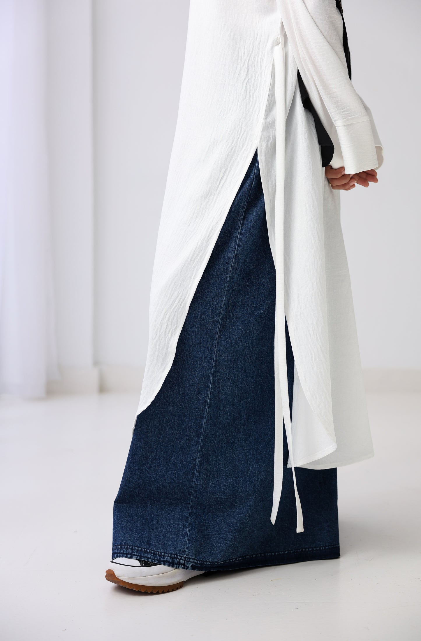 Long Slits Shirt - White