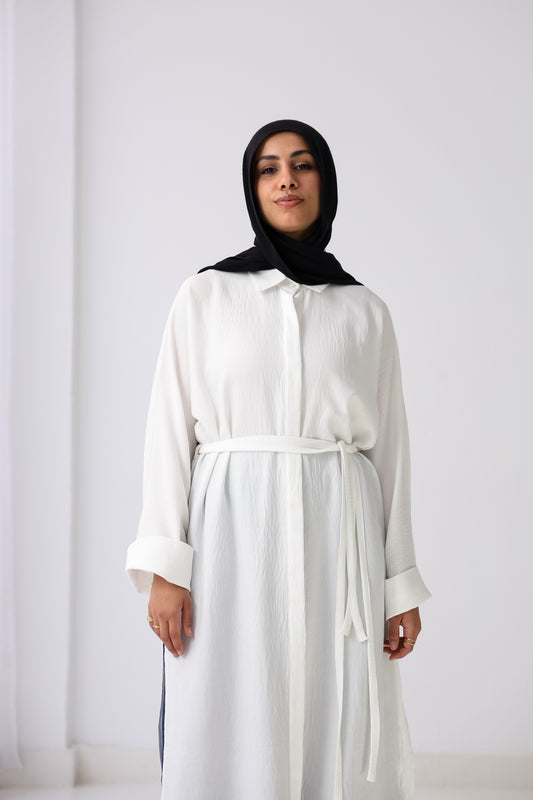 Long Slits Shirt - White