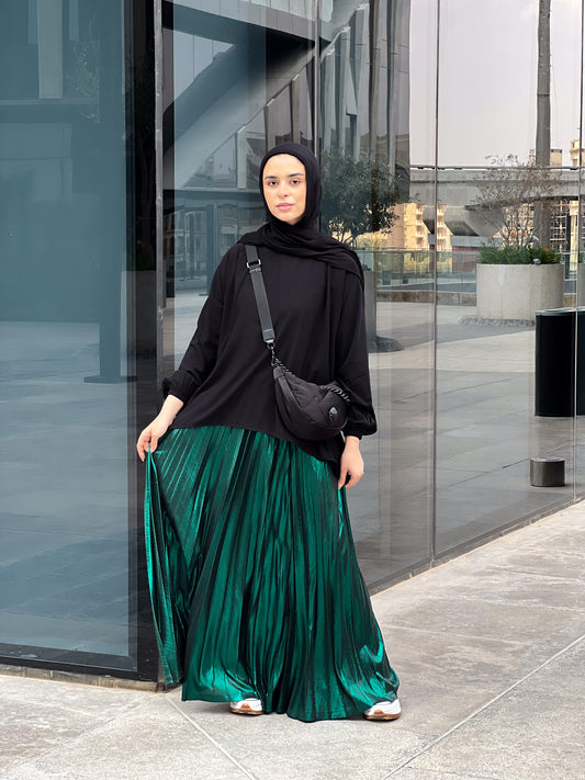 Shimmery Pleats Perfection - Green