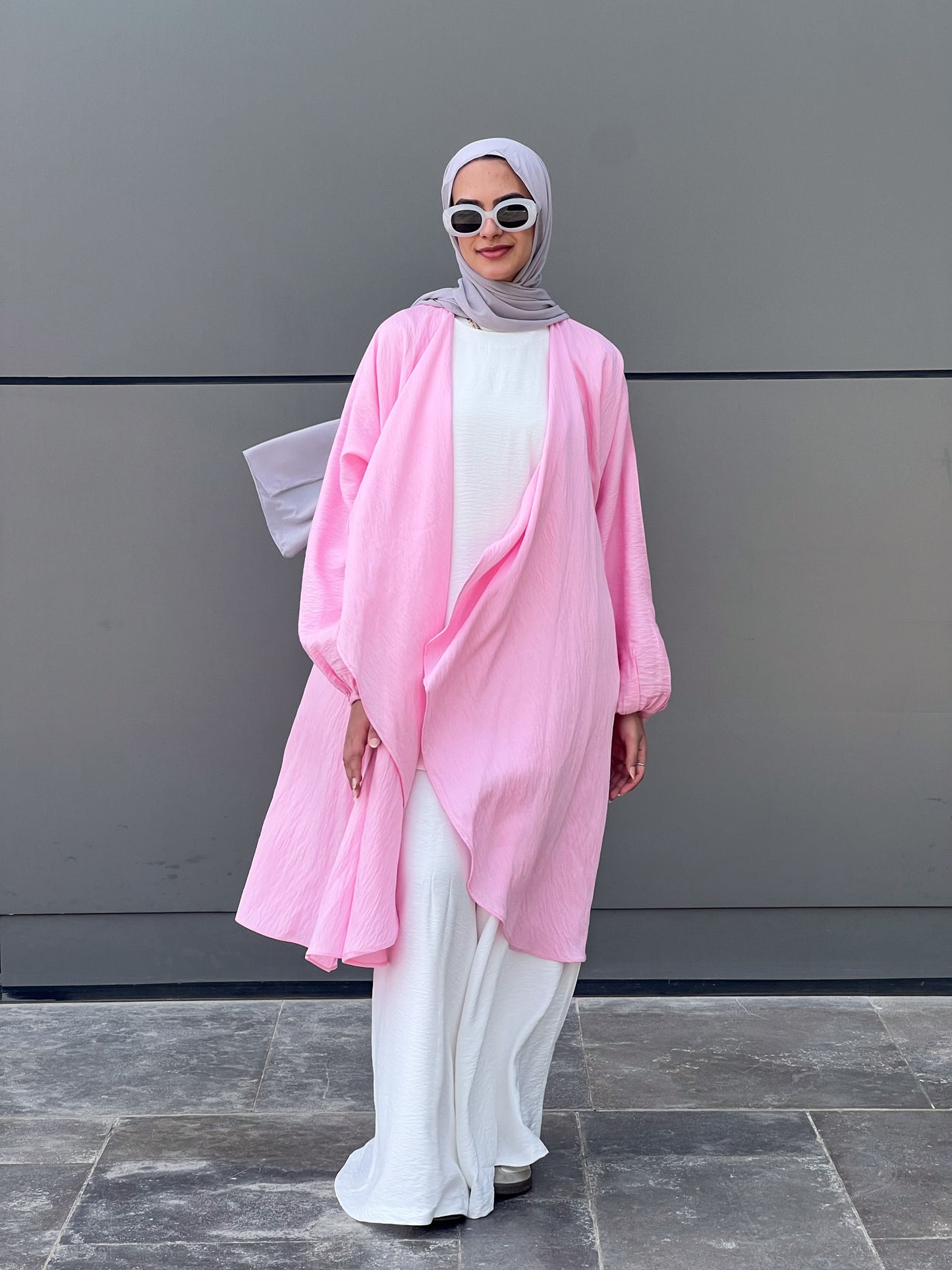 Simple serenity Linen Cardigan- Pink