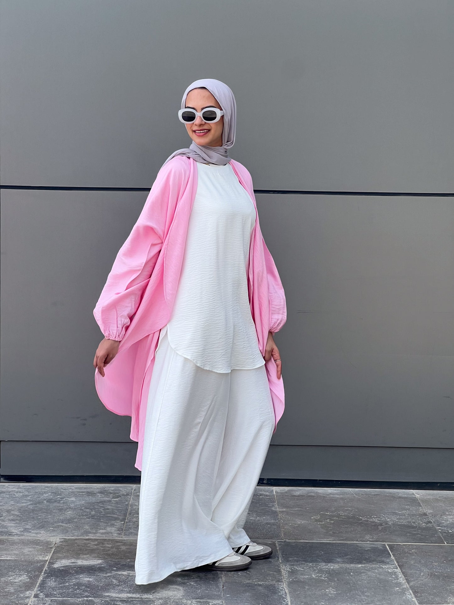 Simple serenity Linen Cardigan- Pink