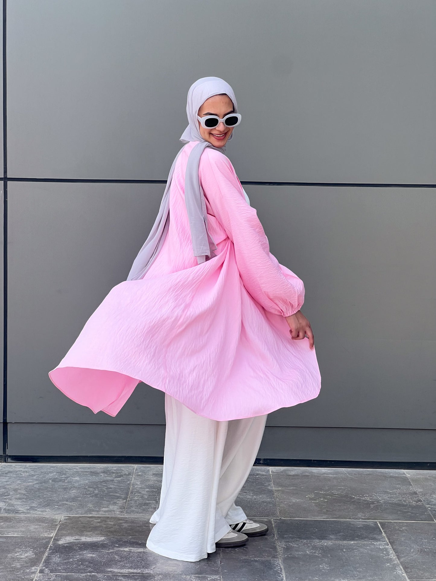 Simple serenity Linen Cardigan- Pink