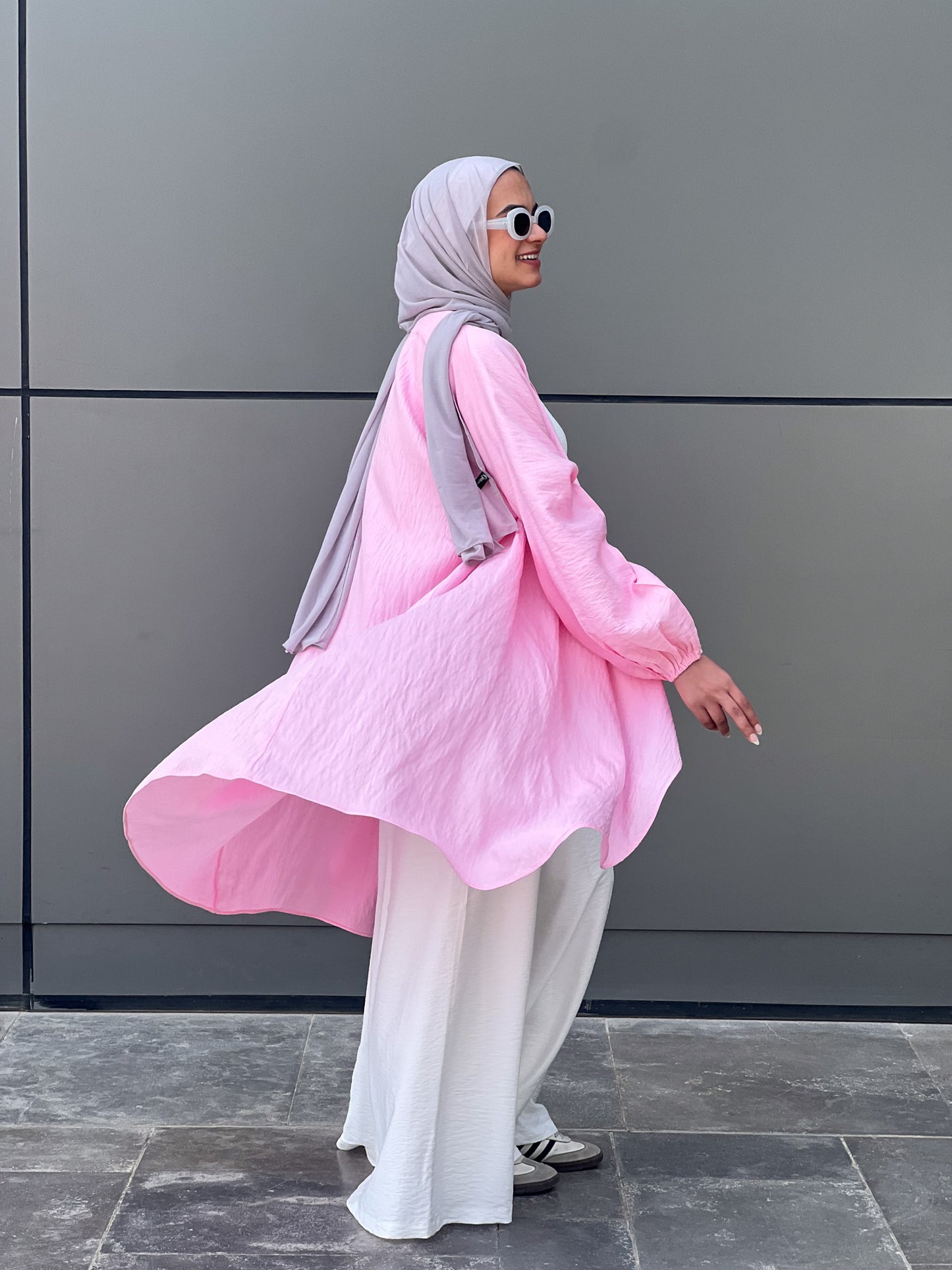 Simple serenity Linen Cardigan- Pink