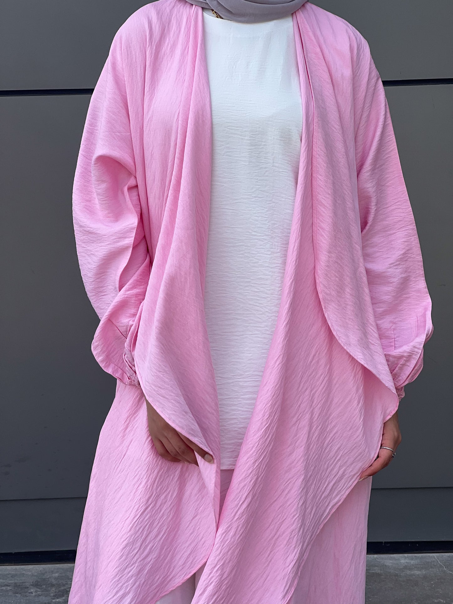 Simple serenity Linen Cardigan- Pink