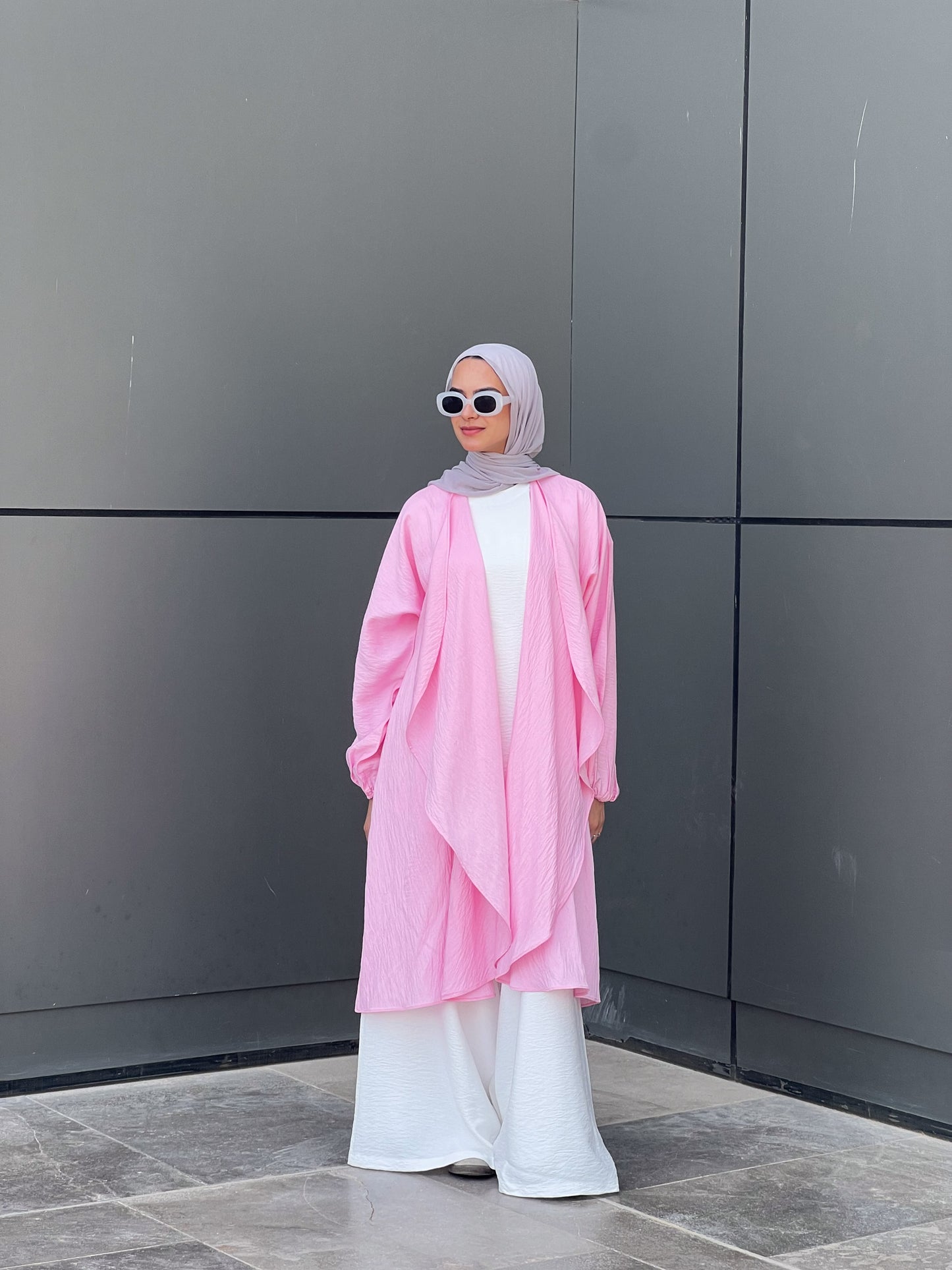 Simple serenity Linen Cardigan- Pink