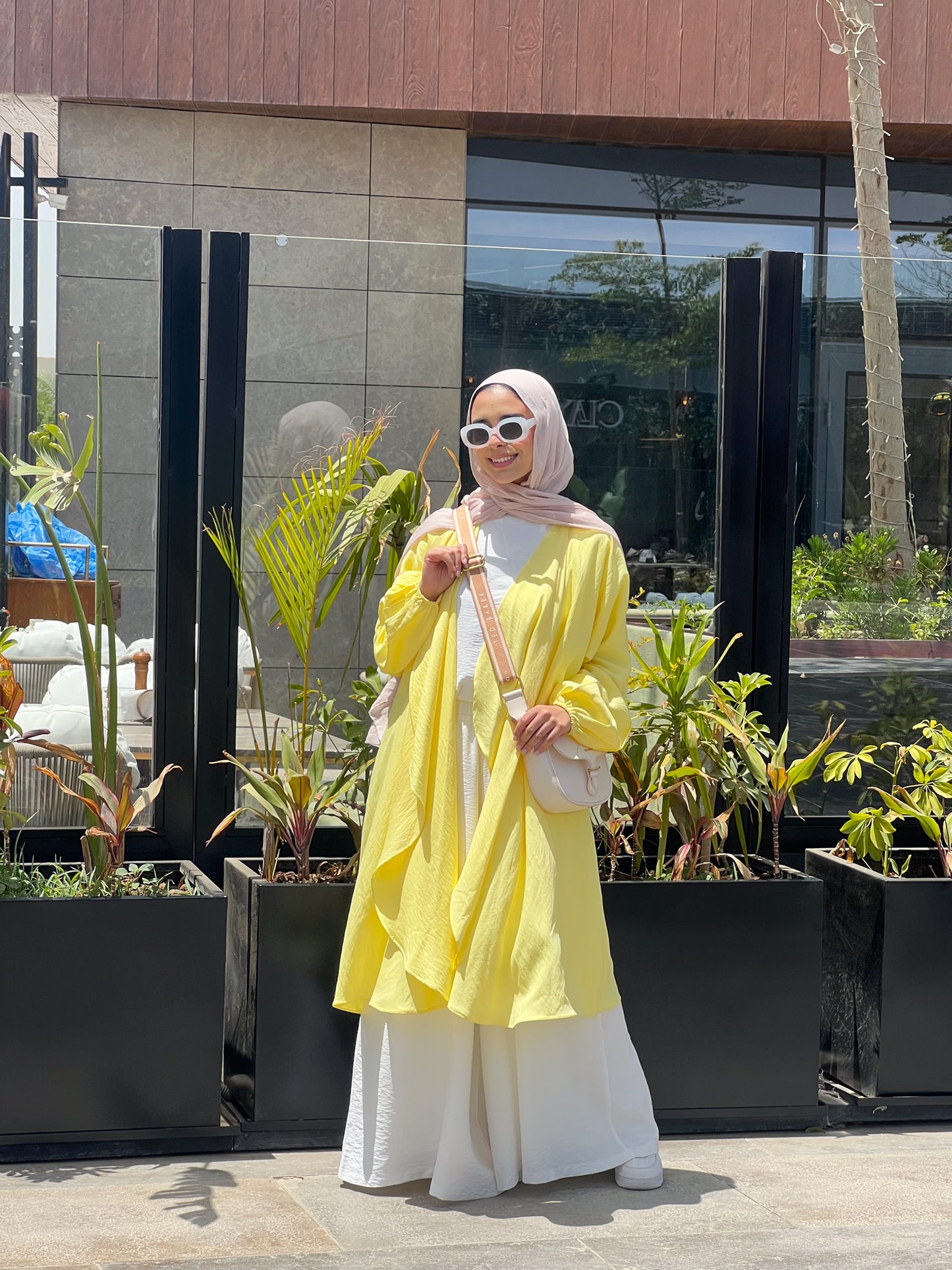 Simple serenity Linen Cardigan- Yellow