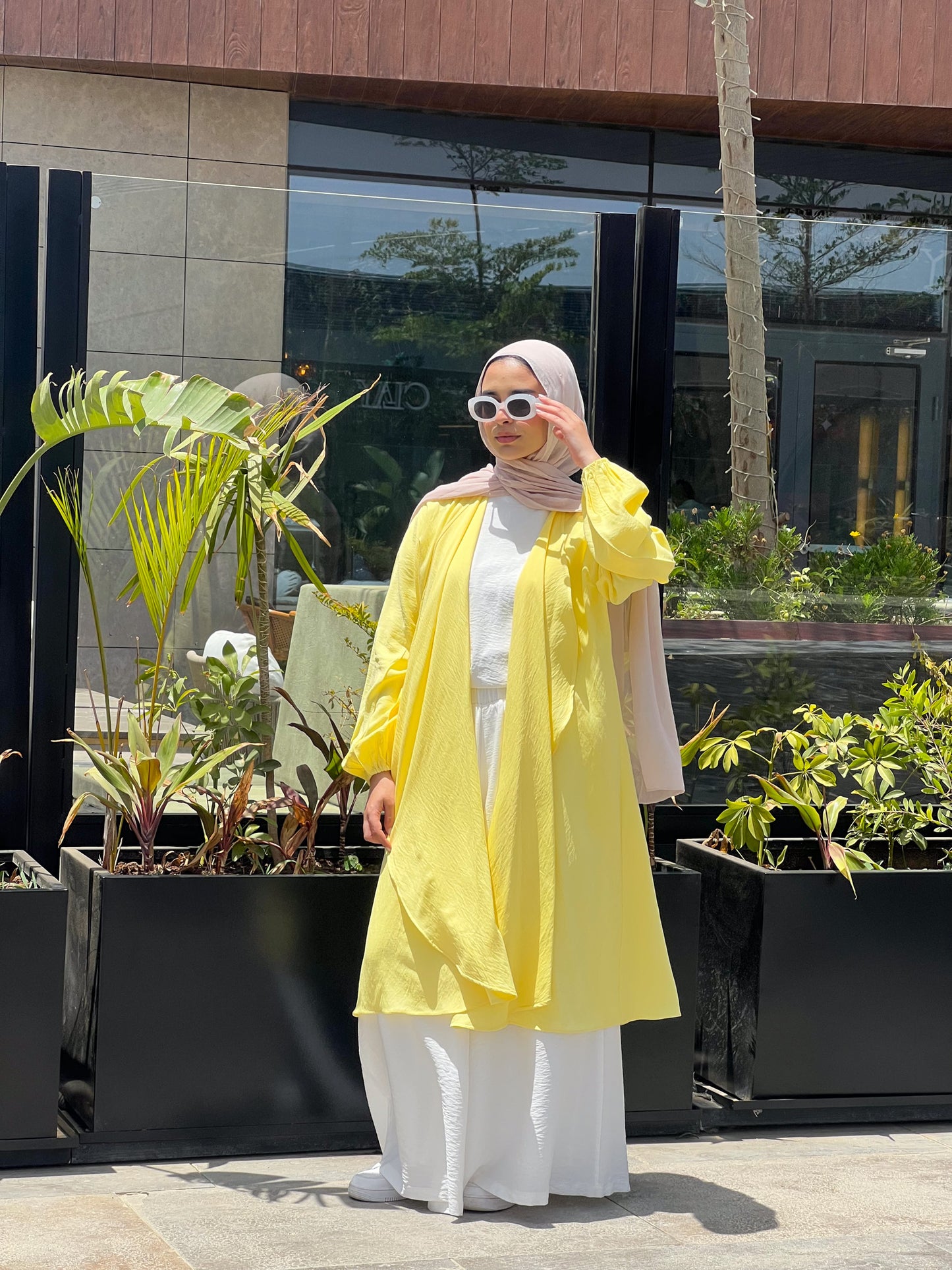 Simple serenity Linen Cardigan- Yellow