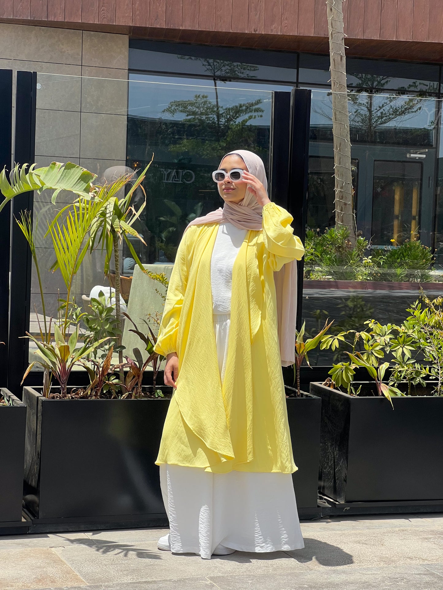 Simple serenity Linen Cardigan- Yellow