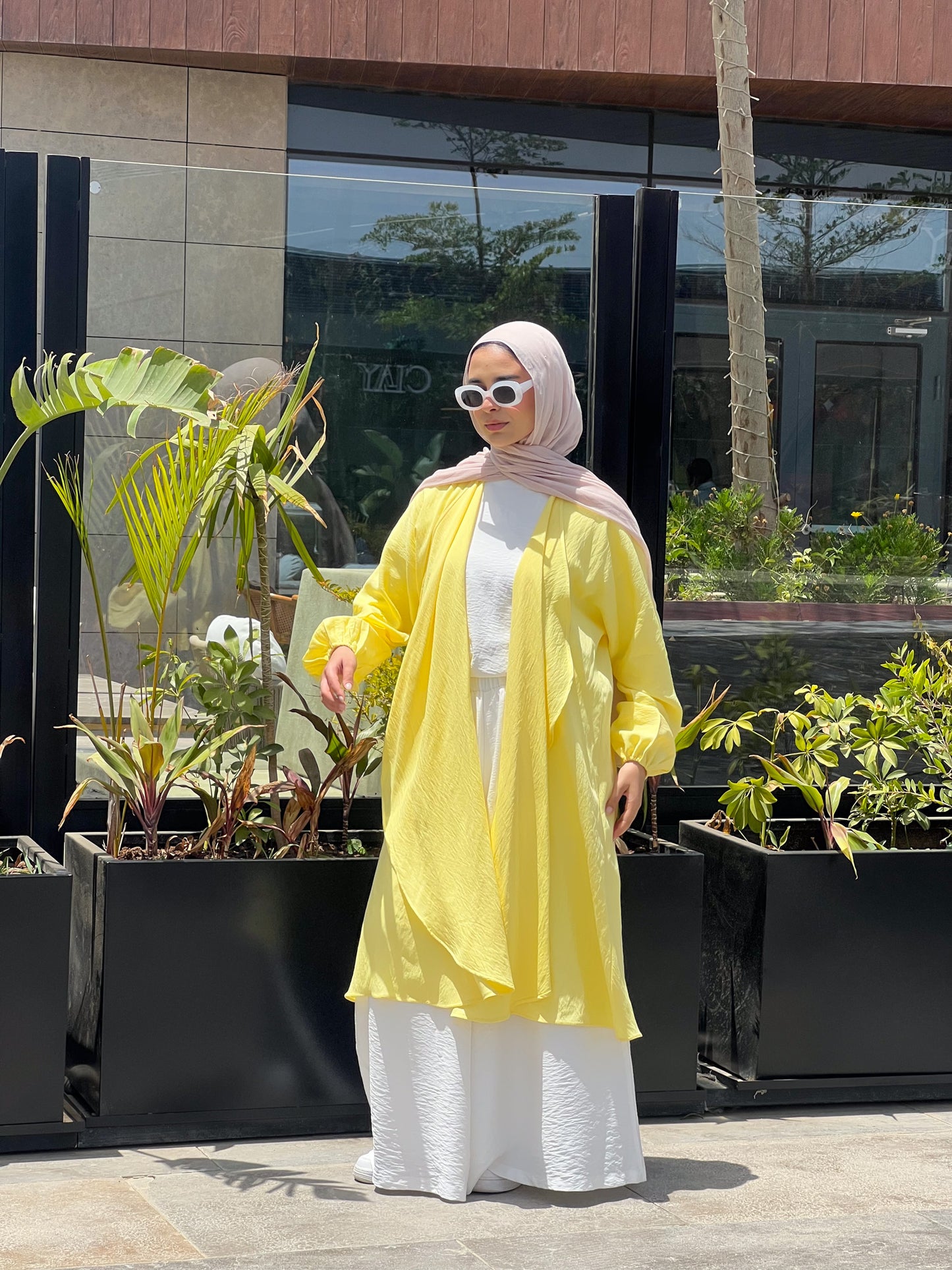 Simple serenity Linen Cardigan- Yellow