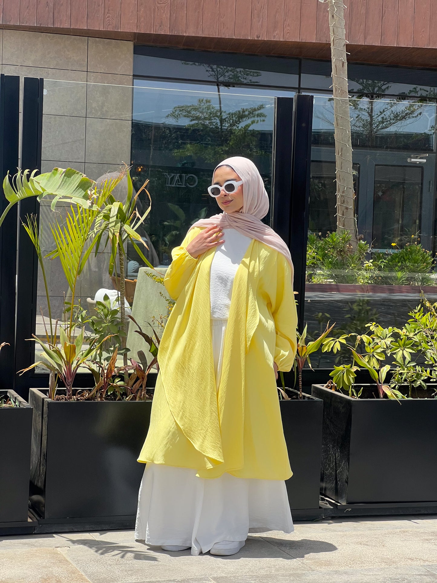 Simple serenity Linen Cardigan- Yellow