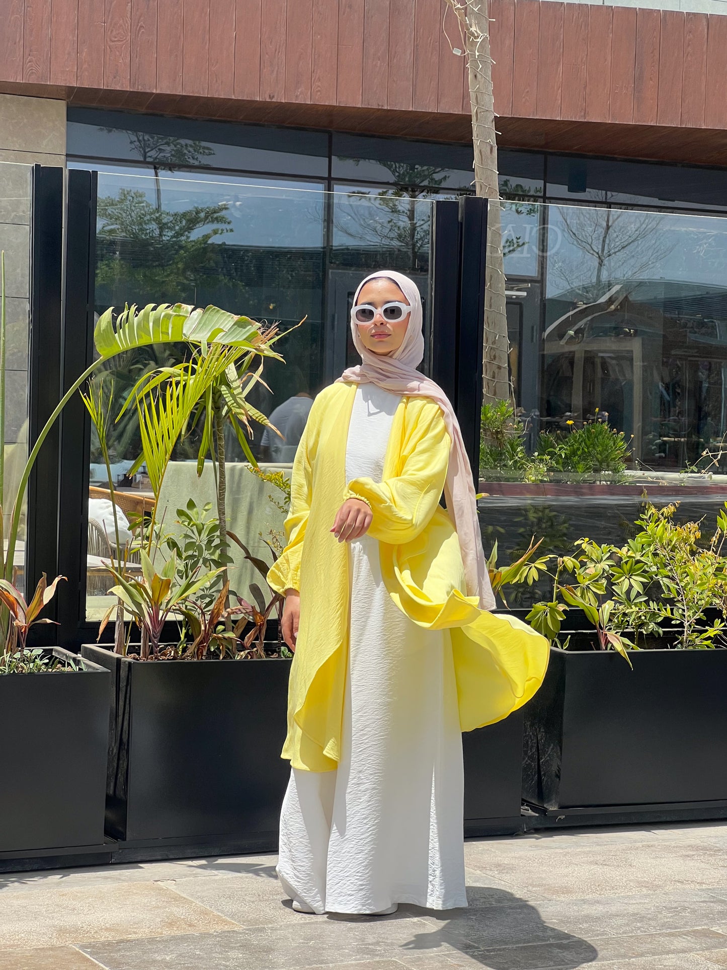 Simple serenity Linen Cardigan- Yellow
