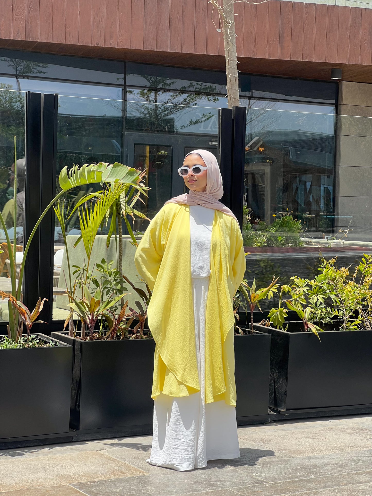 Simple serenity Linen Cardigan- Yellow