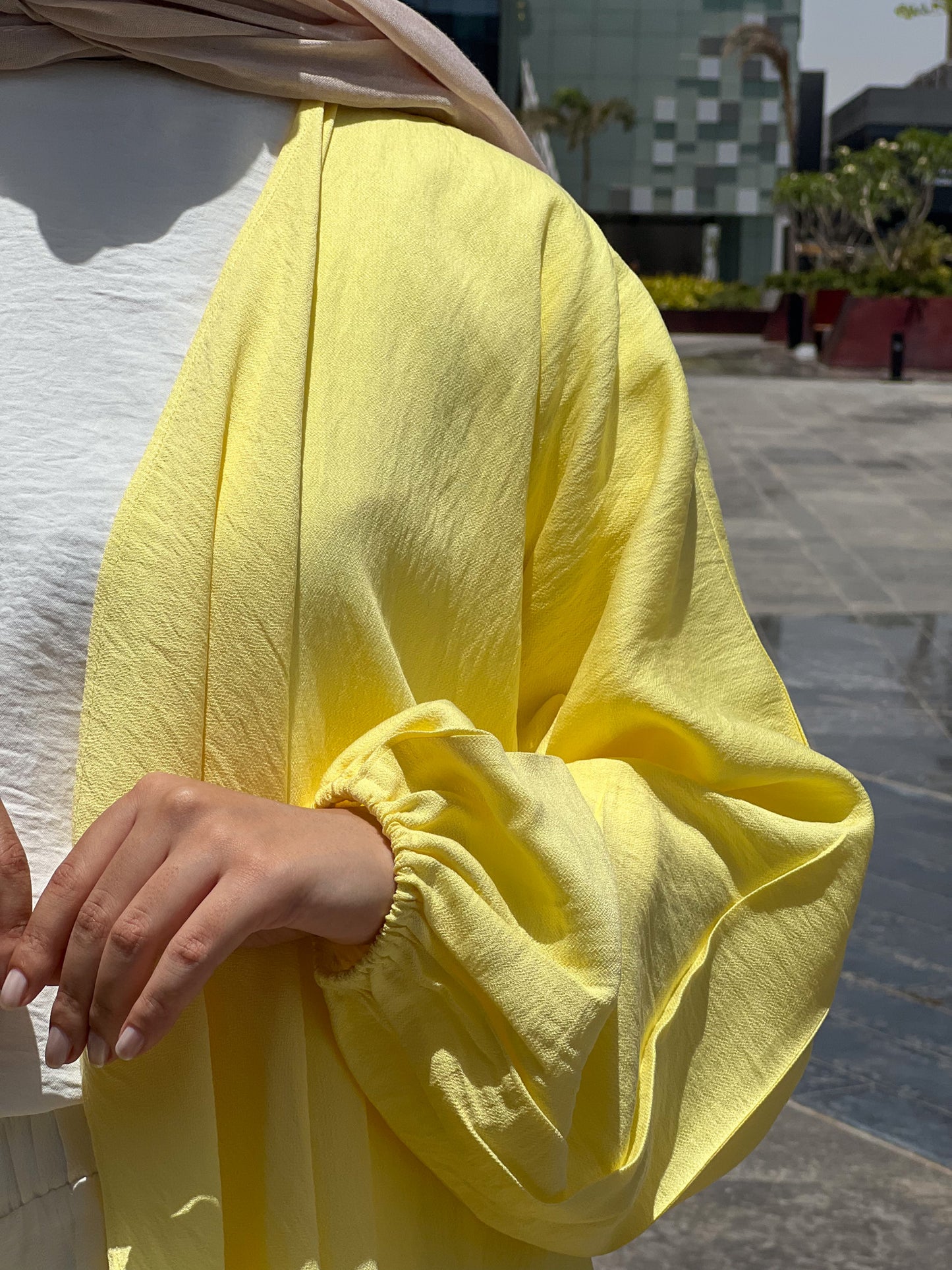 Simple serenity Linen Cardigan- Yellow