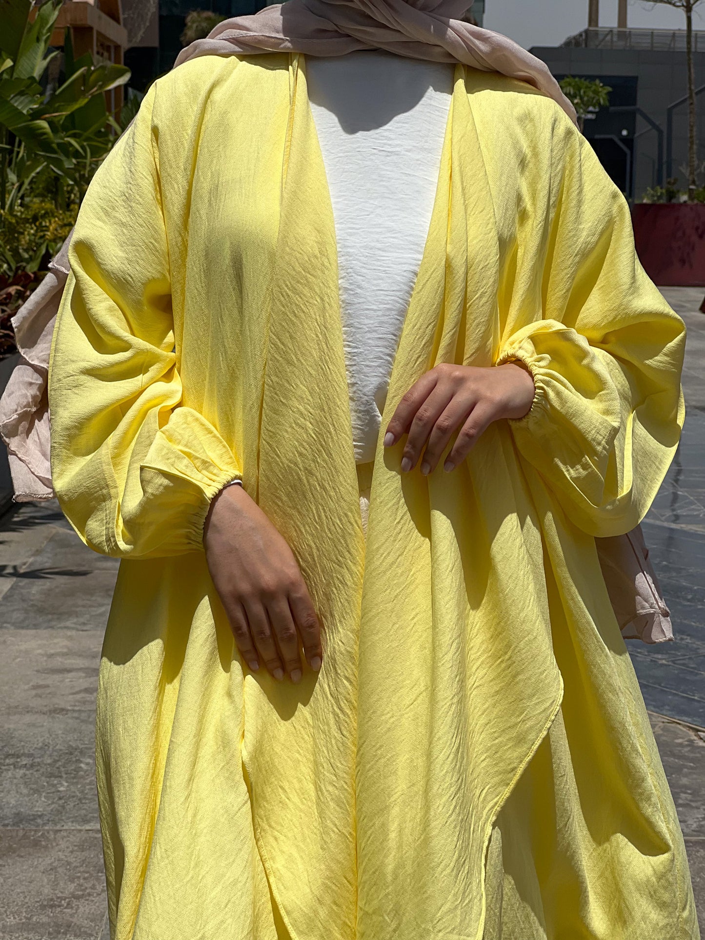 Simple serenity Linen Cardigan- Yellow