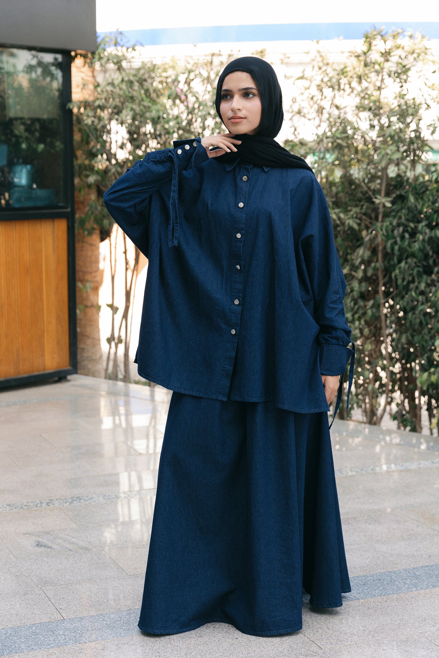 Edgy Elegance Denim Set