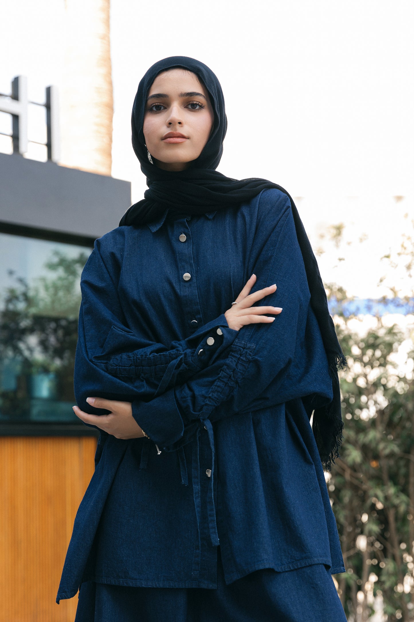 Edgy Elegance Denim Set