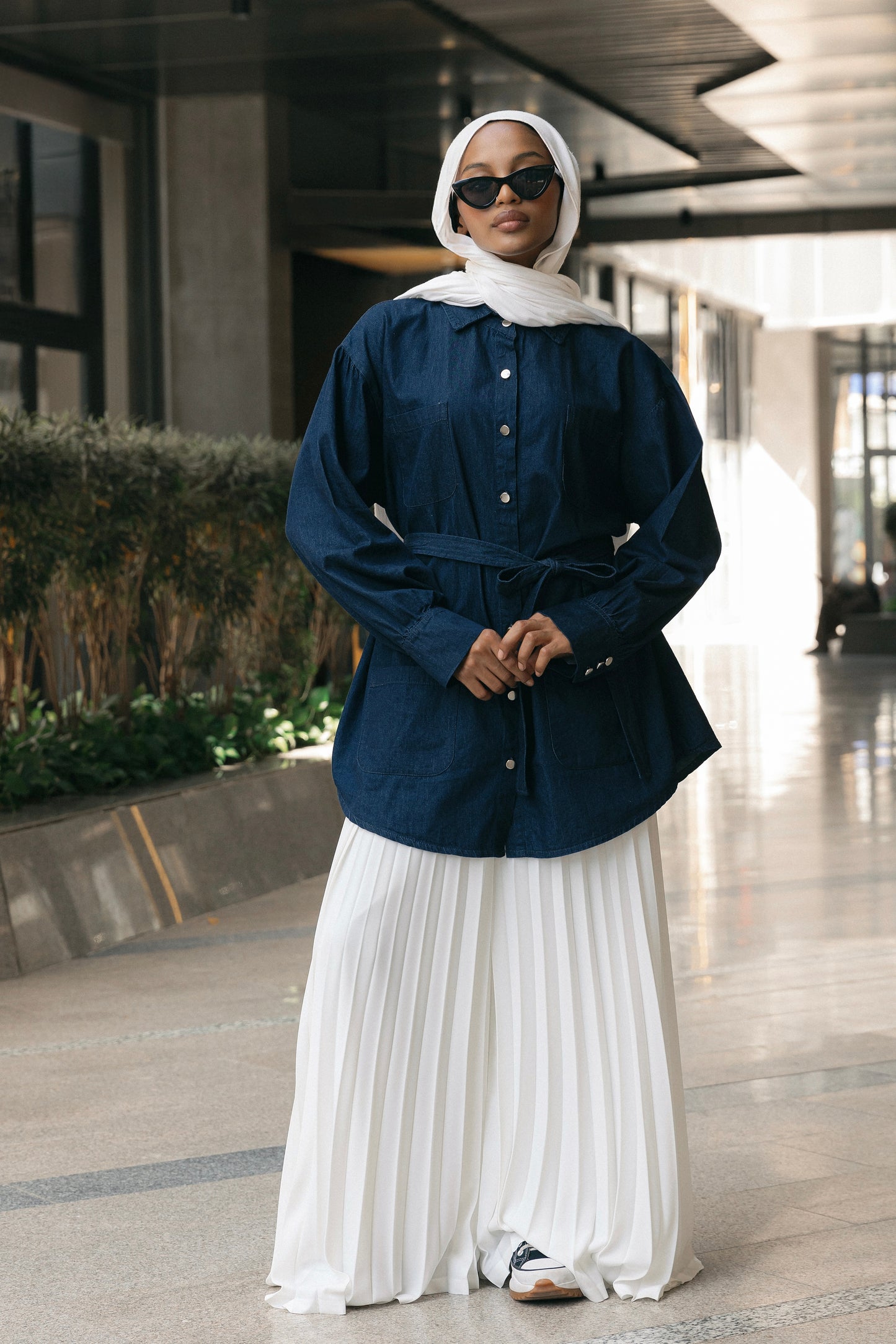 Belted Beauty Denim Shirt