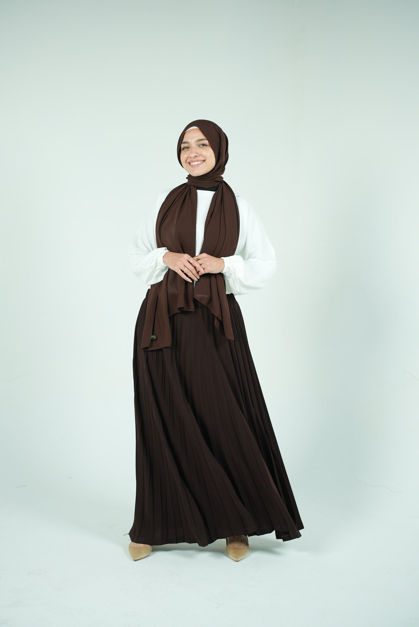 Pleats Perfection - Chocolate Brown