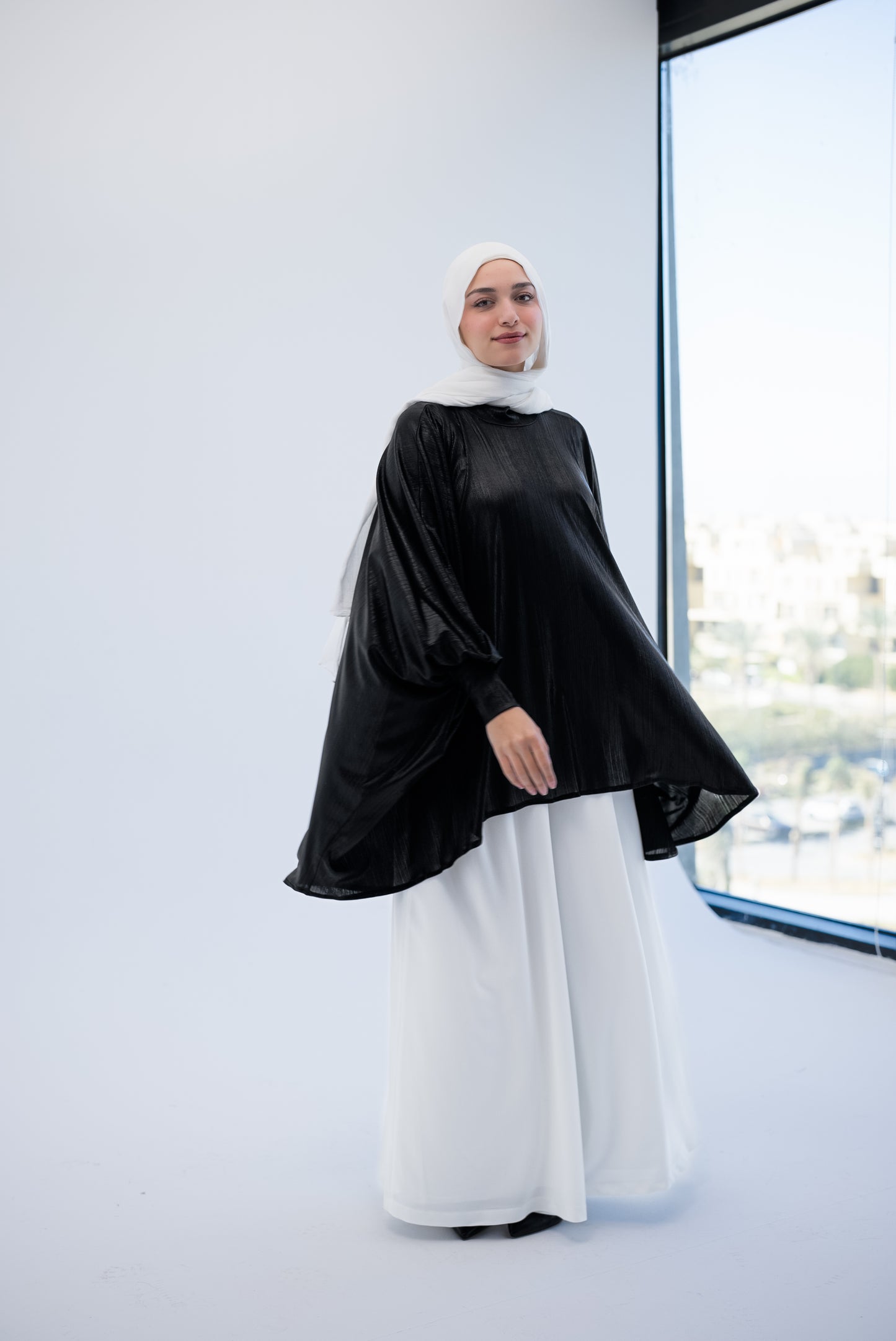 Shimmery Batwing Top