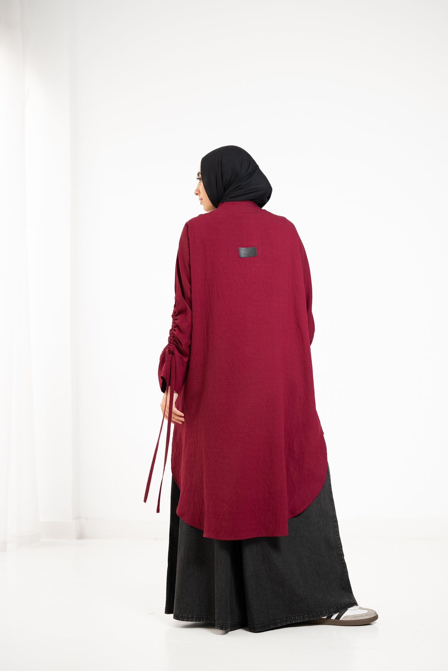 Drape Shirt - Cherry