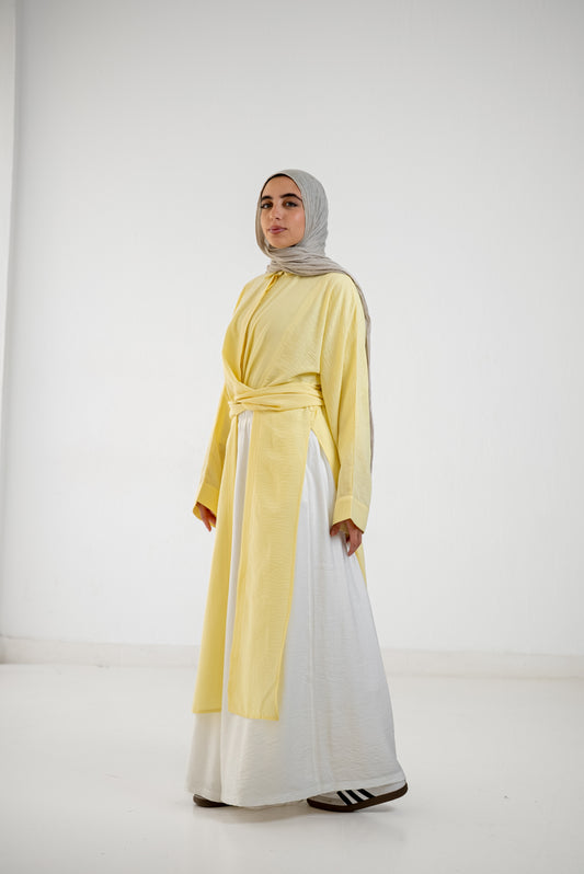 Multi Slits Shirt - Butter Cream