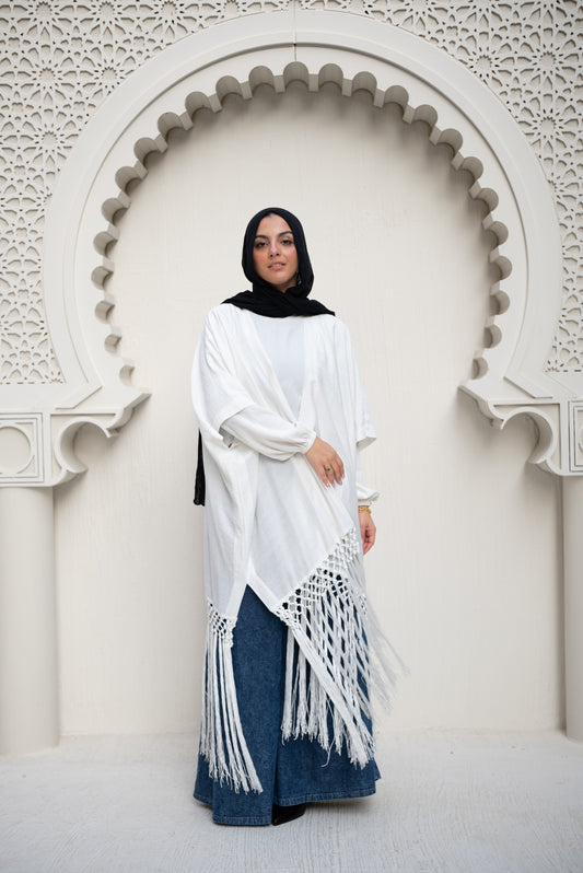 Linen Luxe Cardigan - White