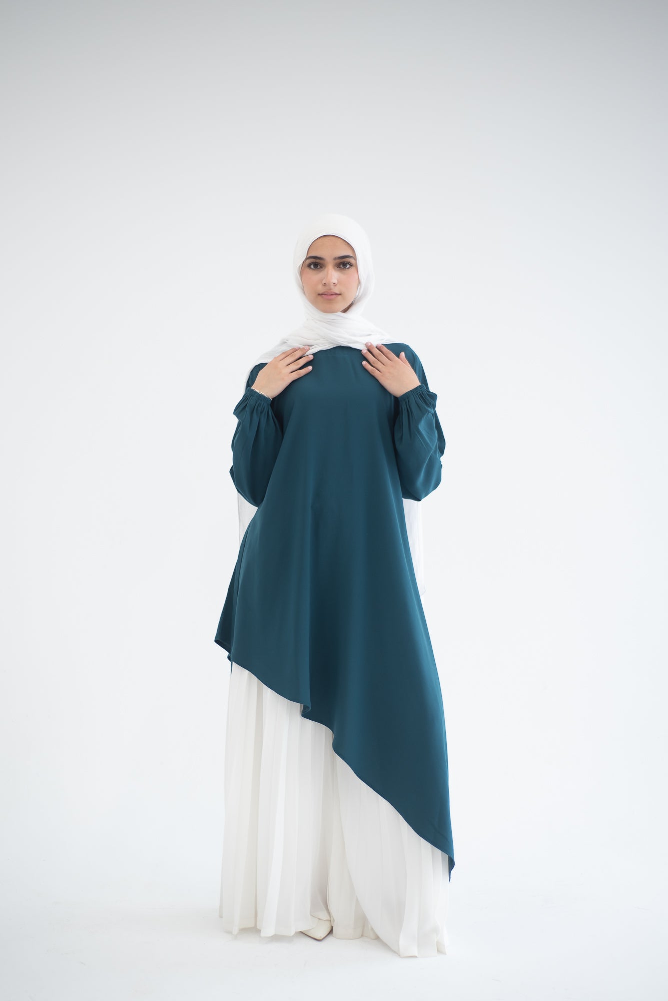 Long Asymmetric Top - Teal