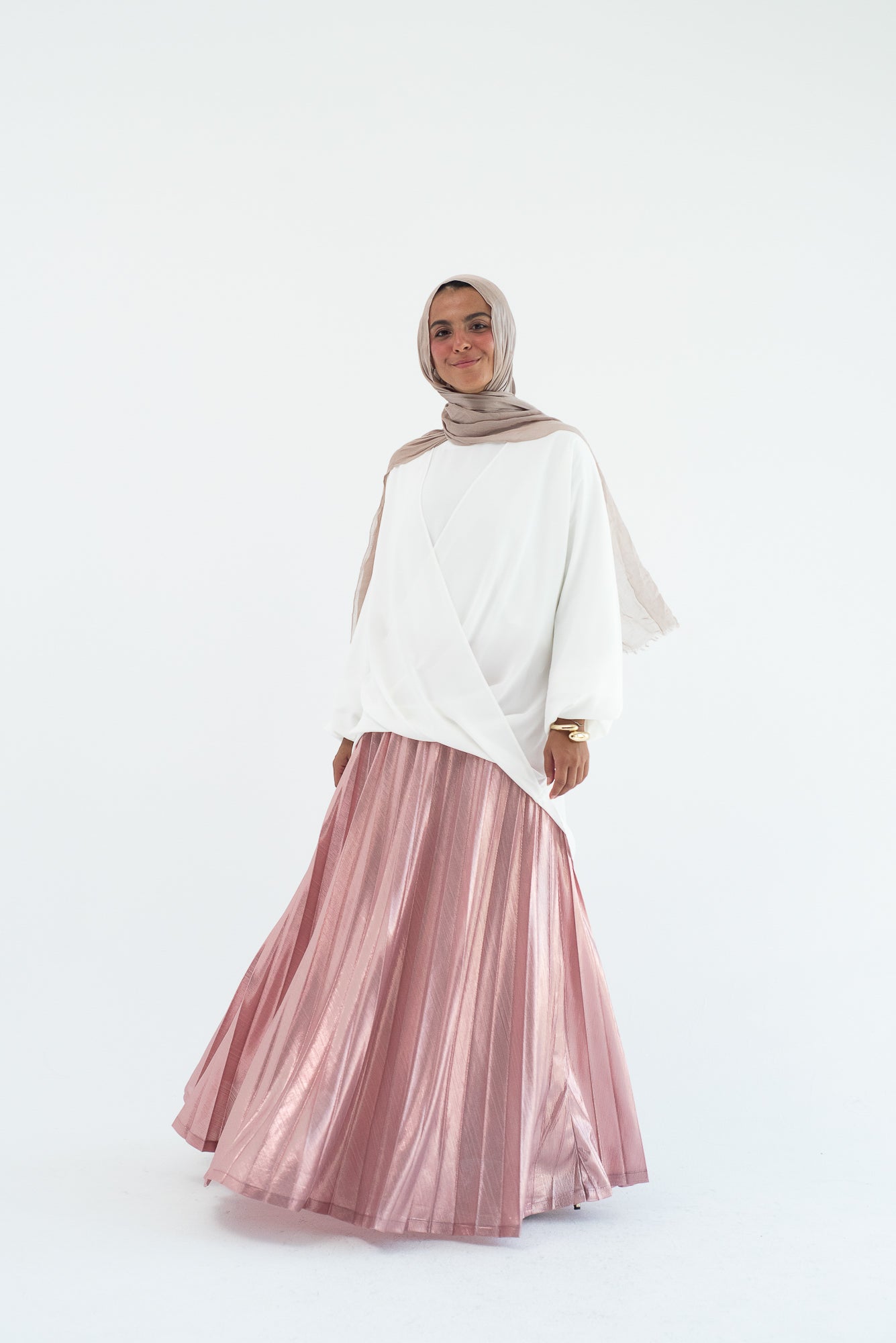 Shimmery Pleats Perfection - Blush Pink
