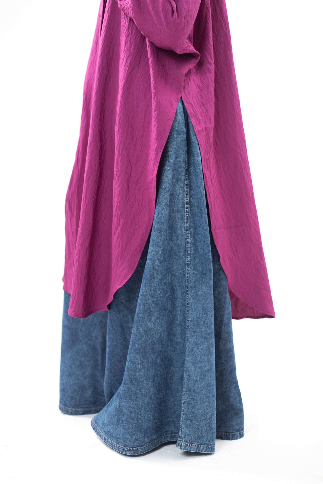 Casual Cascade - Burgundy Pink
