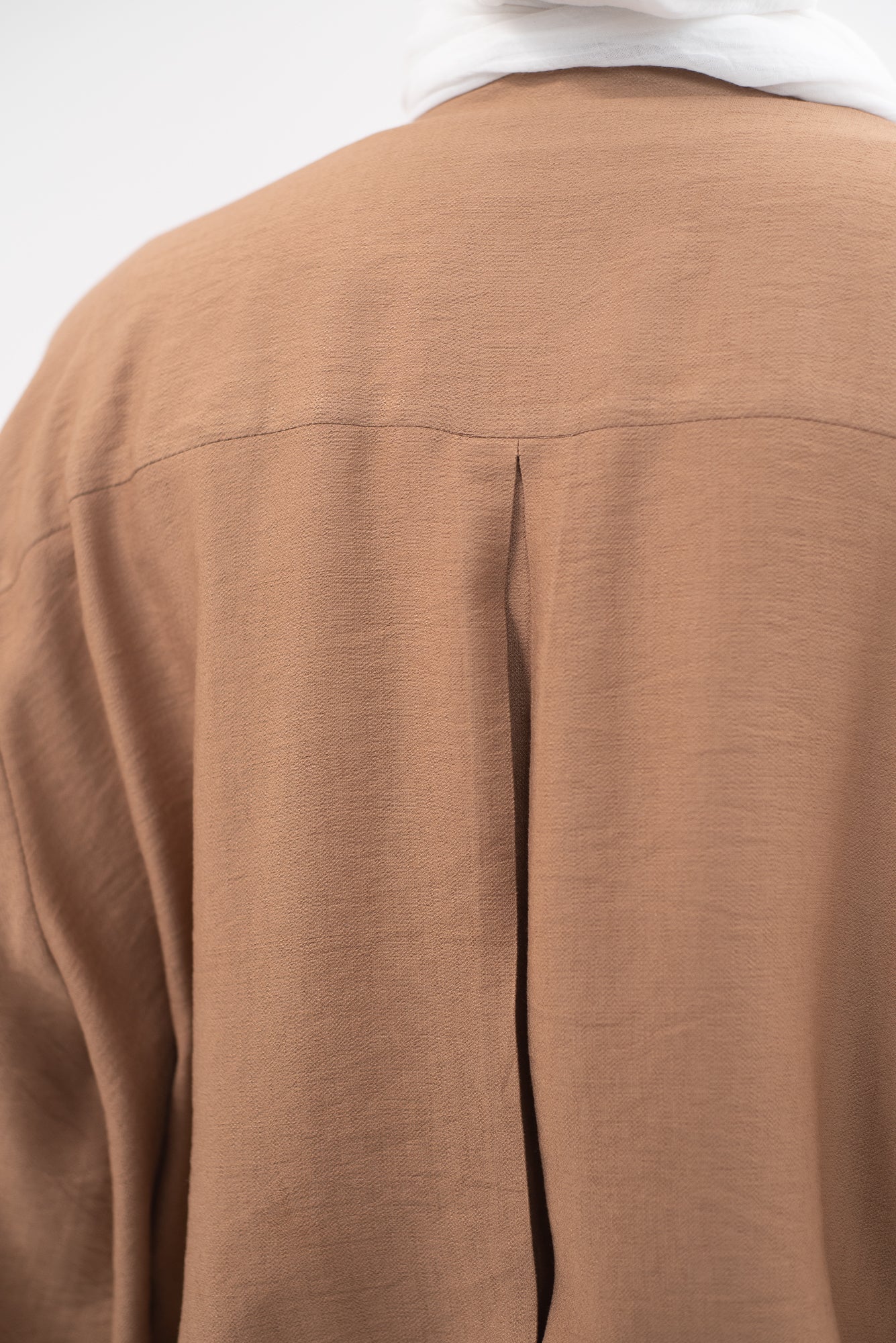 Feminine Flow linen shirt dress - Cinnamon