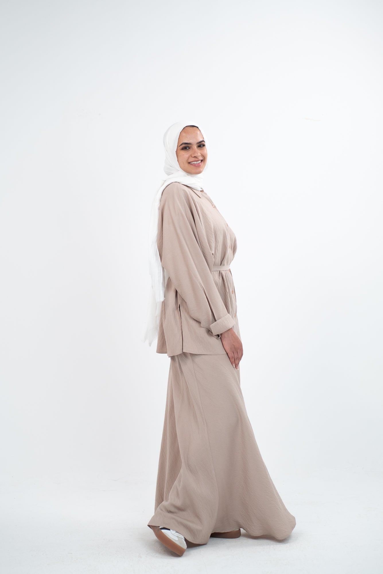 FLARE & FLOW LINEN SET - Beige