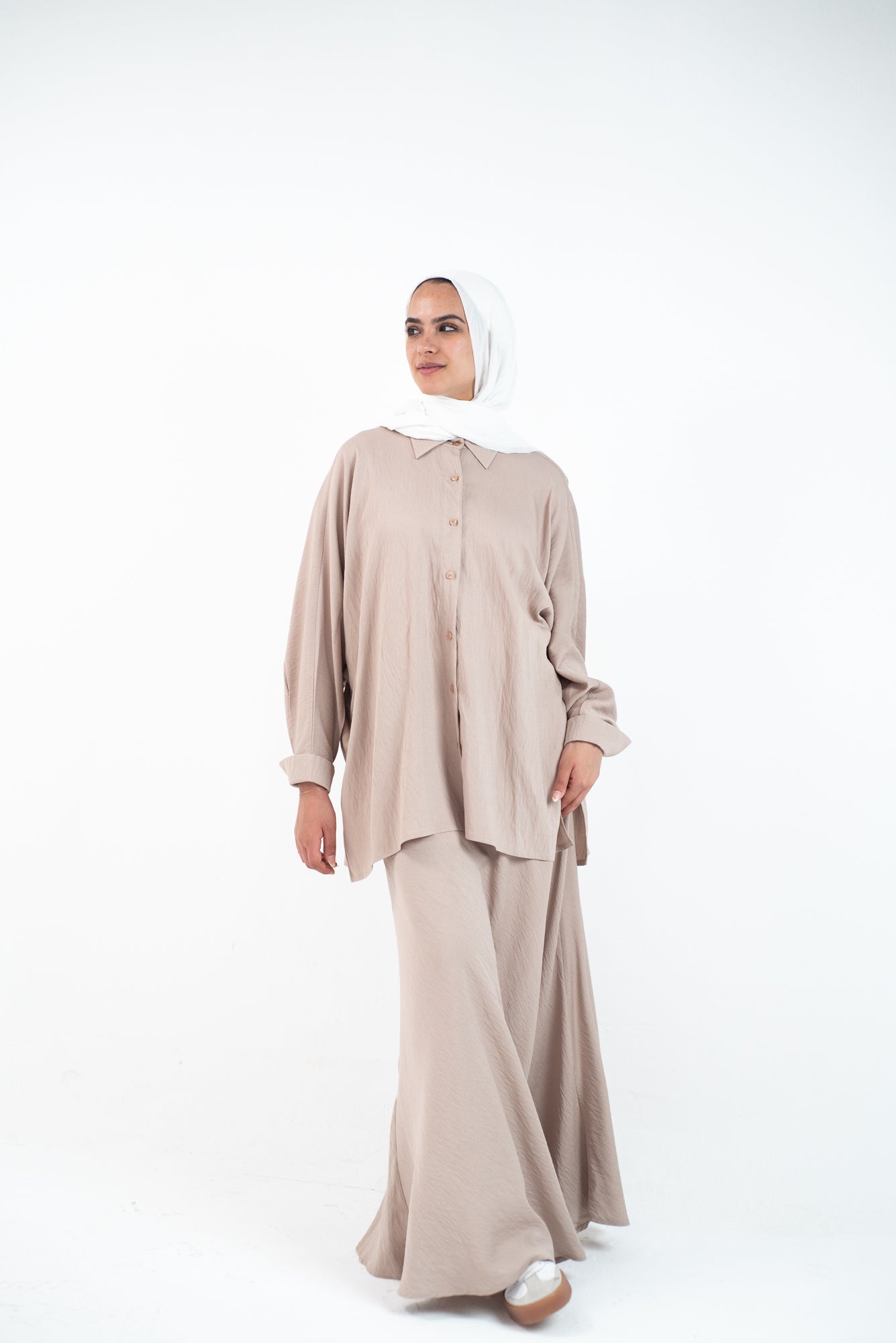 FLARE & FLOW LINEN SET - Beige