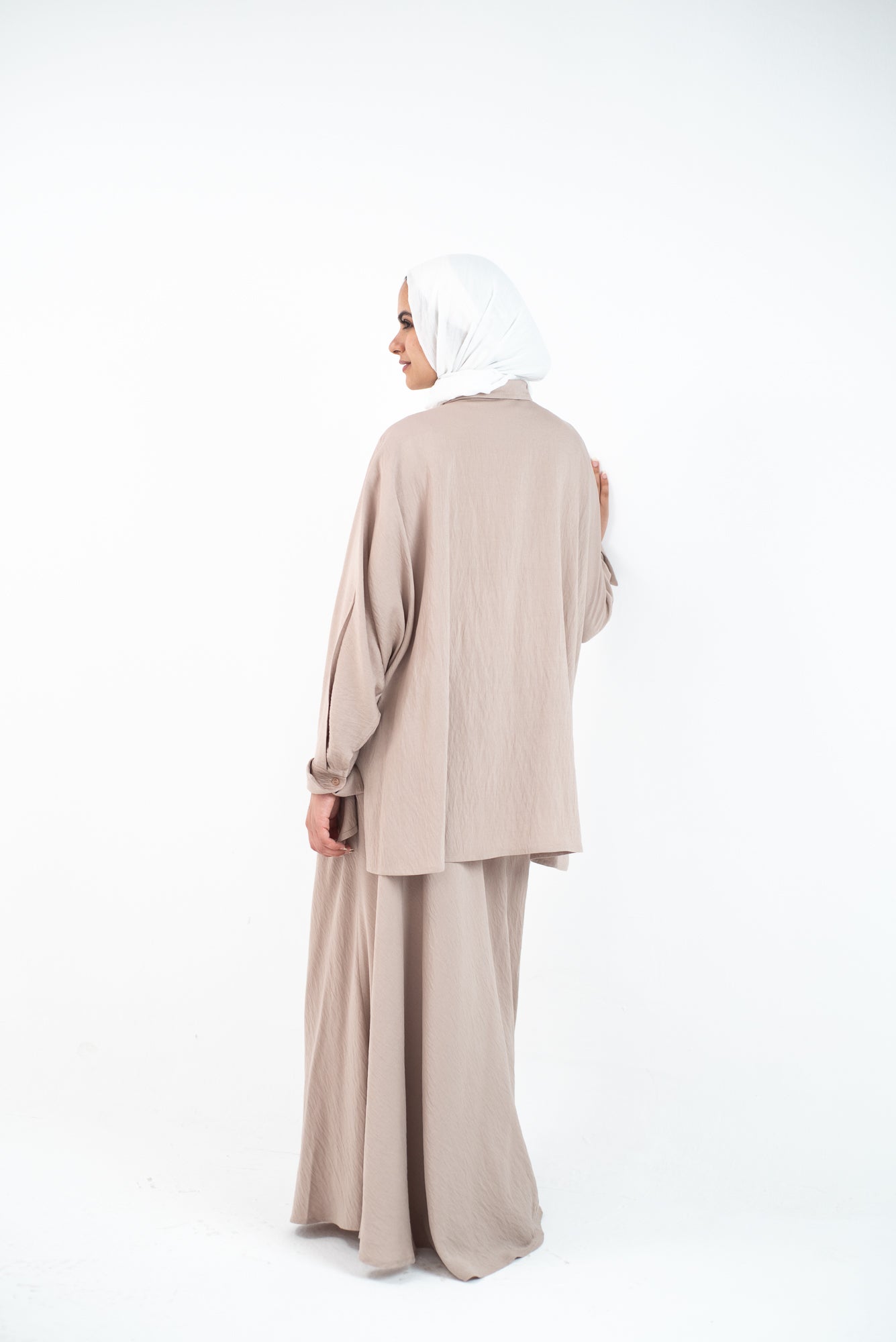 FLARE & FLOW LINEN SET - Beige