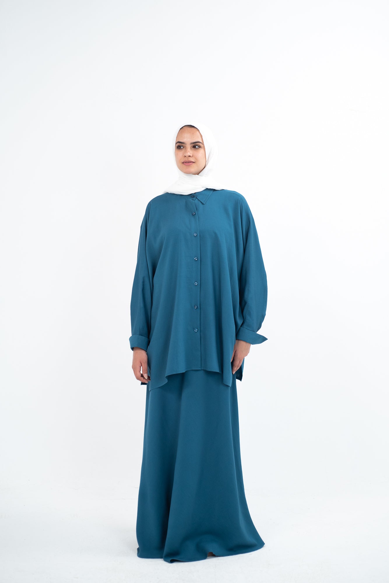 FLARE & FLOW LINEN SET - Teal