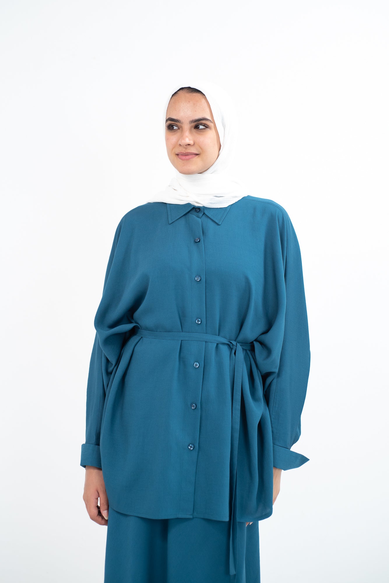 FLARE & FLOW LINEN SET - Teal