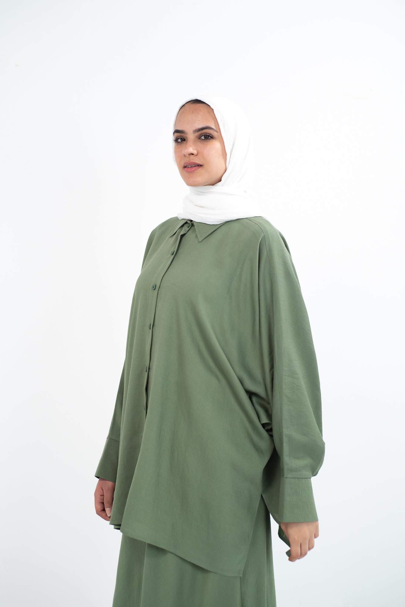 FLARE & FLOW LINEN SET - Olive