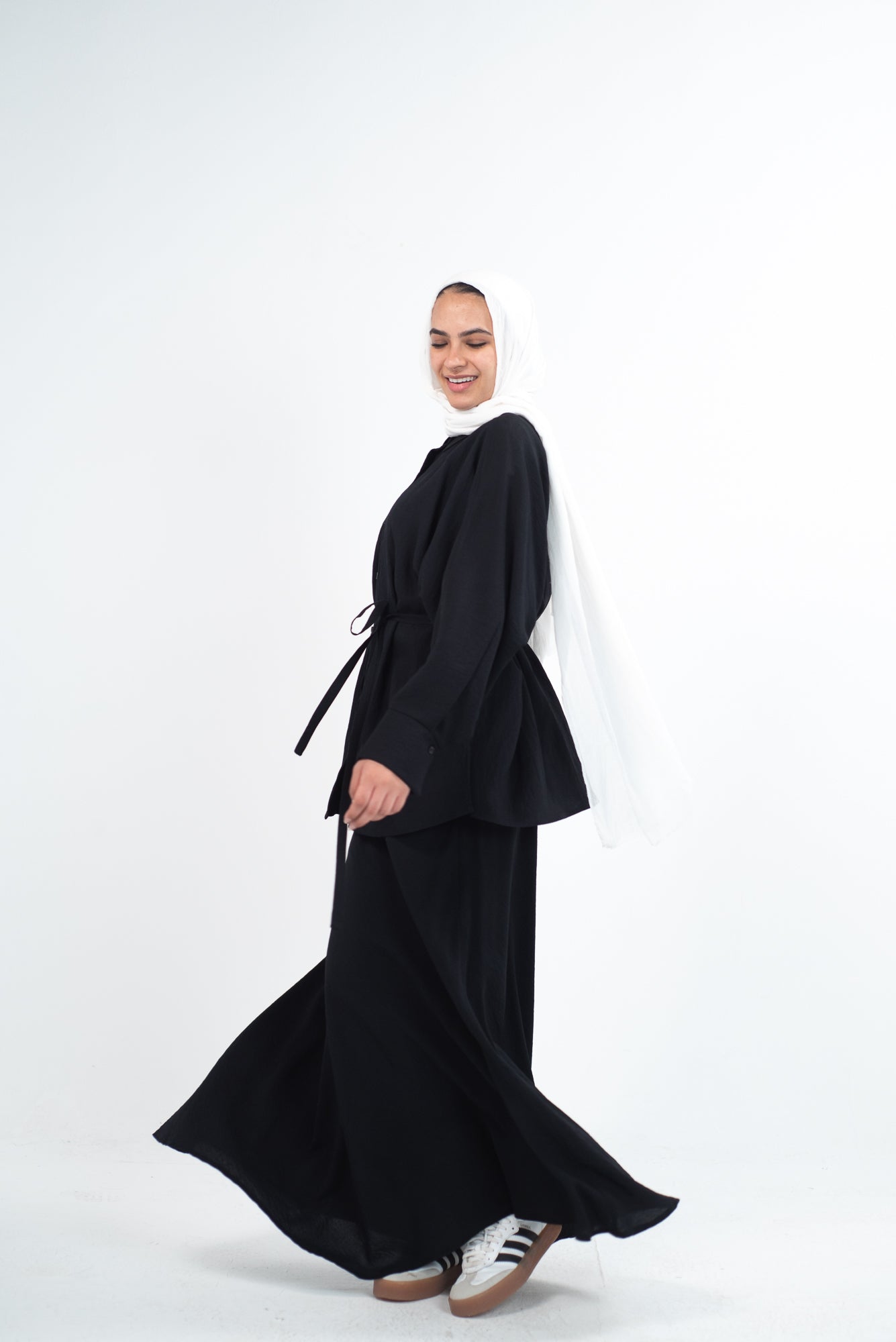 FLARE & FLOW LINEN SET - Black
