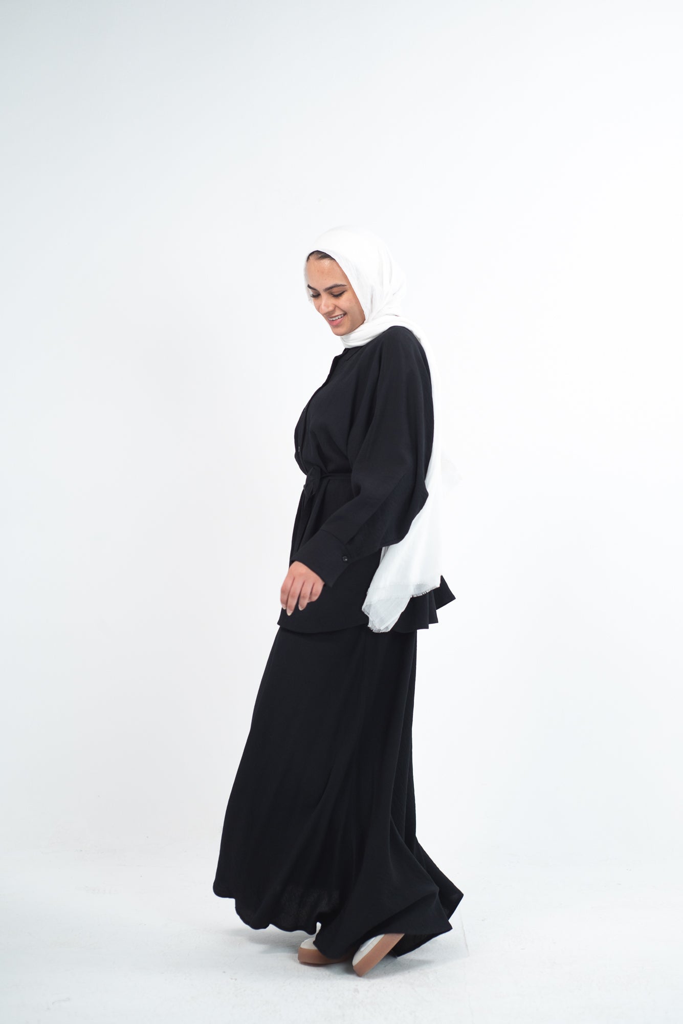 FLARE & FLOW LINEN SET - Black
