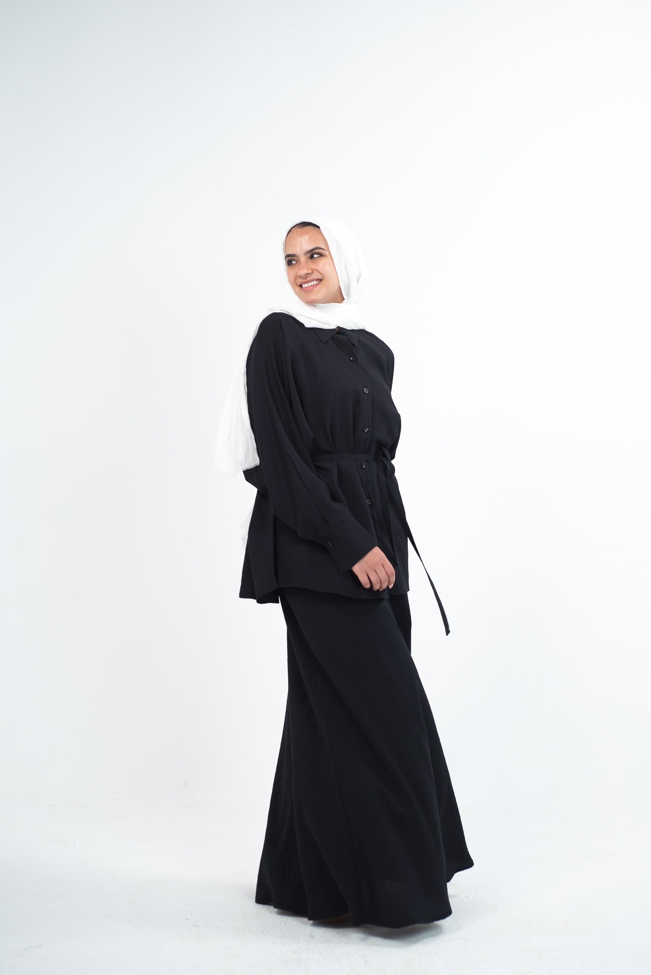 FLARE & FLOW LINEN SET - Black