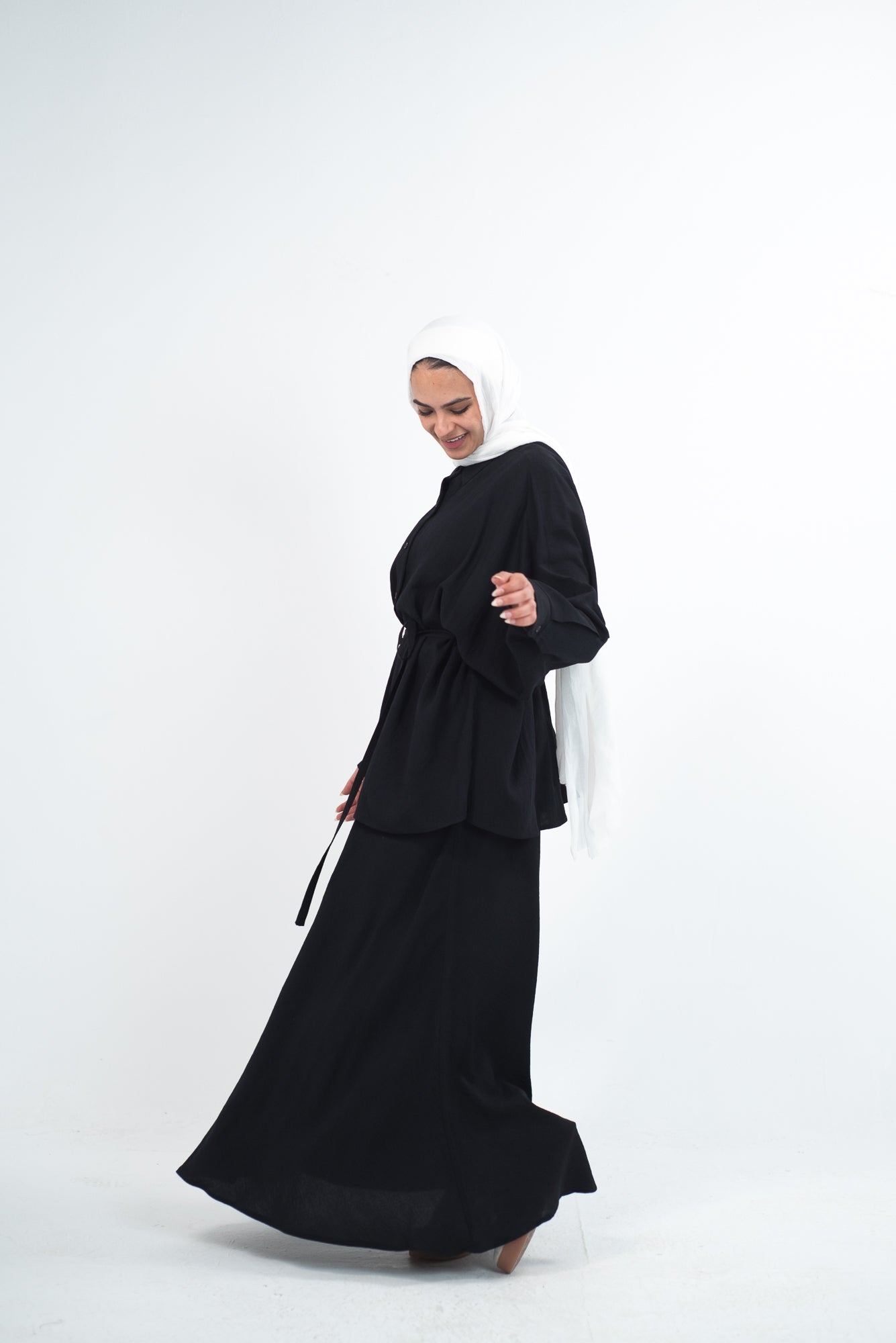 FLARE & FLOW LINEN SET - Black