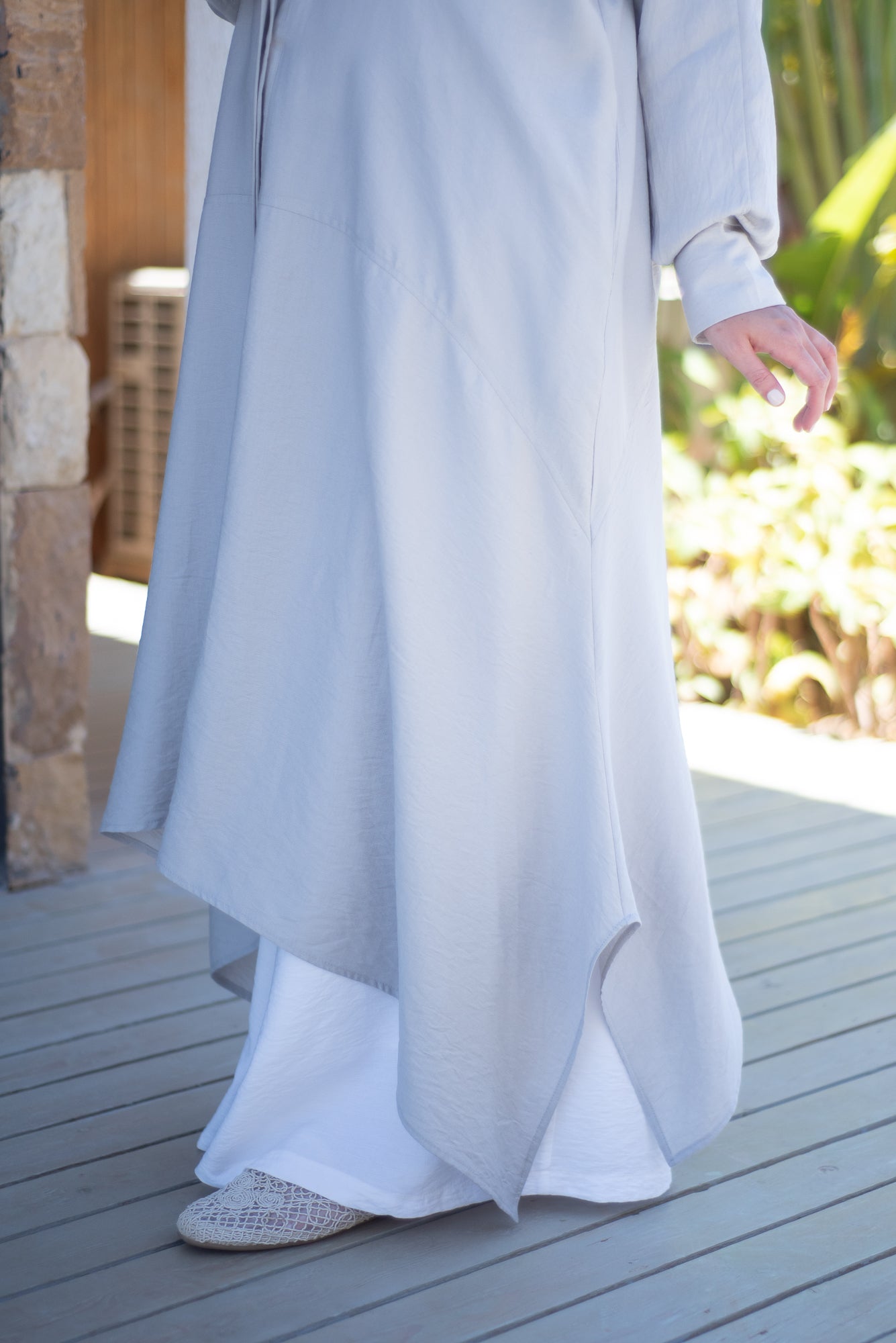 Cloche Shirt Dress- Silver Grey