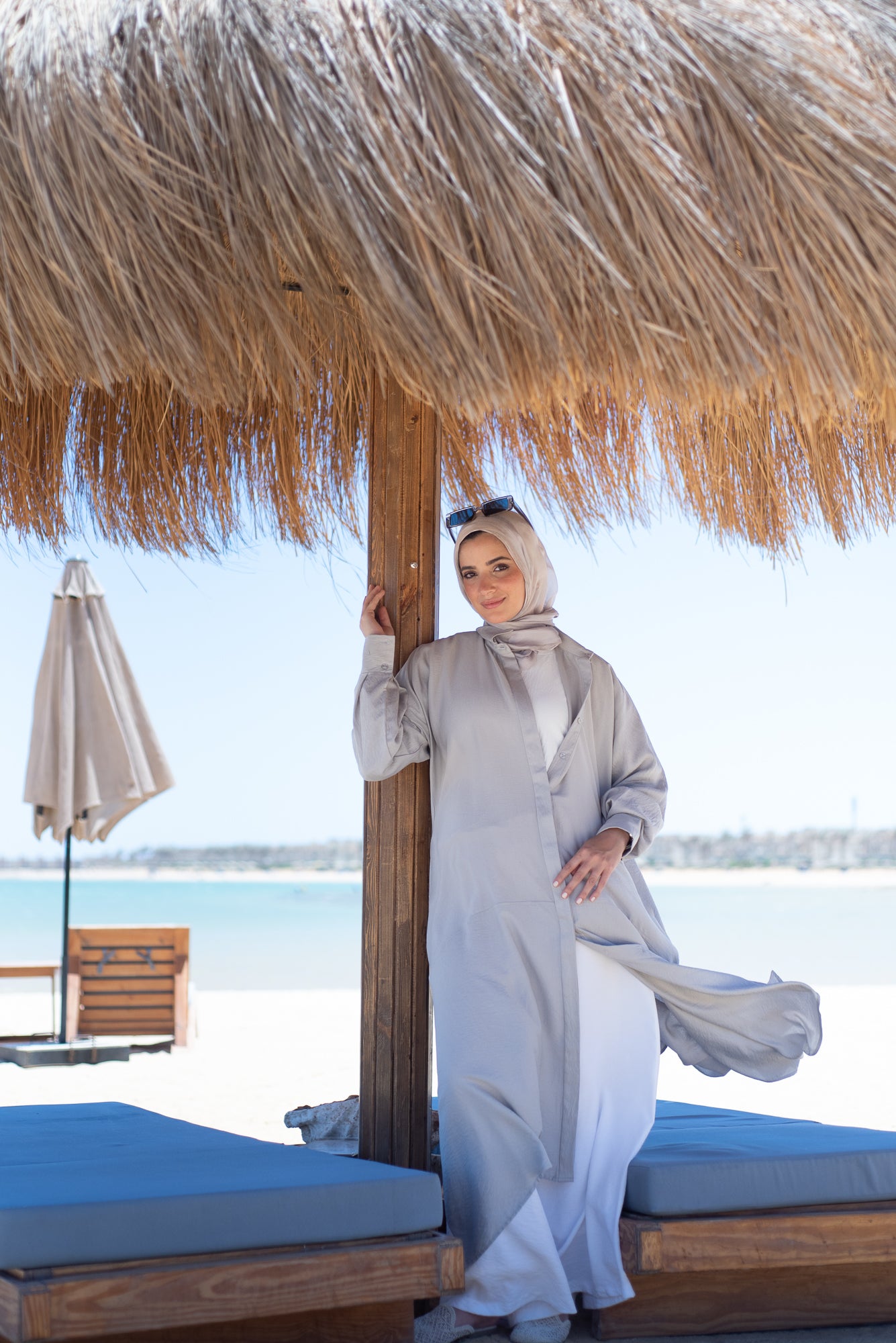 Cloche Shirt Dress- Silver Grey